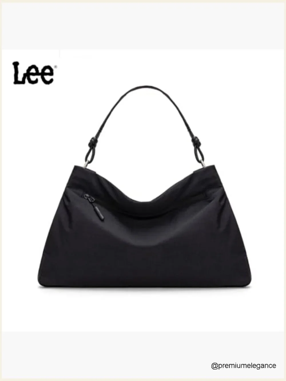 Large Nylon Hobo Crossbody Bag with Adjustable Strap